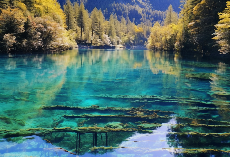 绿色水面青山碧水九寨沟五花海高清图片,高清,摄影图,摄影图片,图片大全,摄影图免费下载